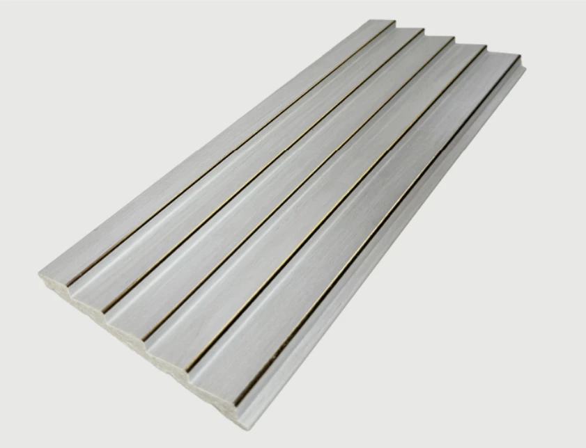 Painel de revestimento de parede decorativo PS de madeira multi-linhas